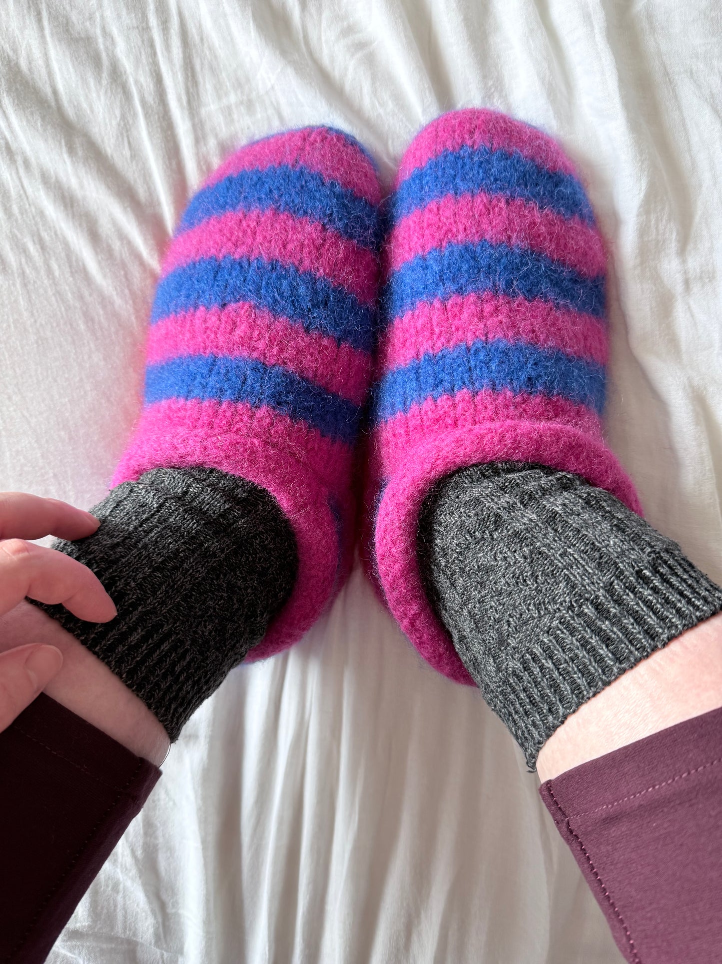 Cloud Slippers — Felted Tunisian Crochet Slippers