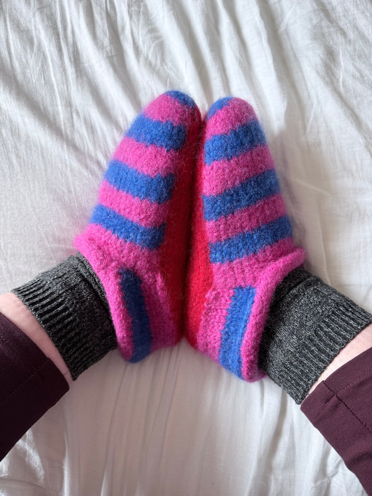 Cloud Slippers — Felted Tunisian Crochet Slippers